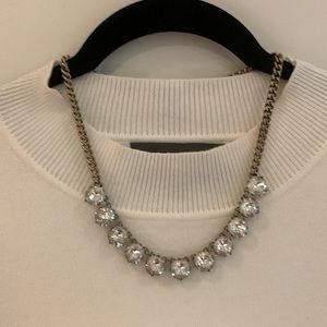 J. Crew Rhinestone Chain Choker and Rhinestone Earrings Set